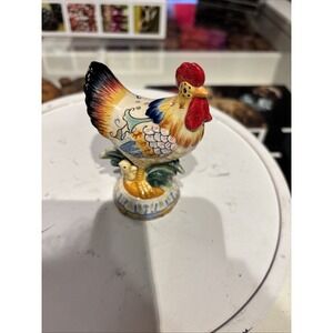 Fitz & Floyd Ricamo Pattern (Hen Only Part Of Salt&Pepper Set) Hand Painted‎ VTG